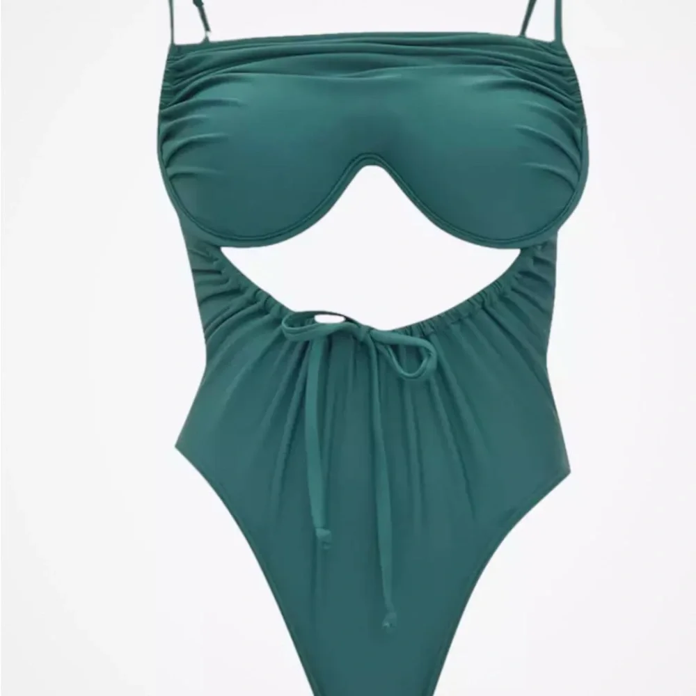 Andrea Iyamah Teal One Piece Swimsuit - Picture 4 of 6